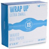 Wrap Up X-Small Interfolded Deli Paper - White, 6" x 10.75", 500 Sheets per Pack, 12 Packs per Case
